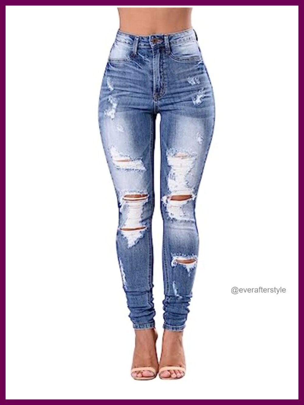 High Waisted Skinny Stretch Butt Lifting Jeans